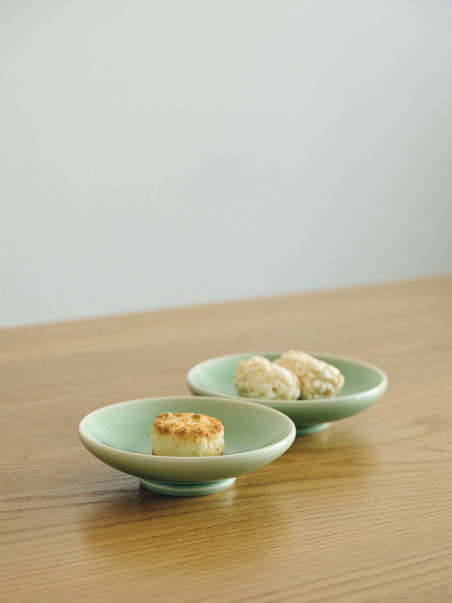 Modern Celadon Small Raised Plates