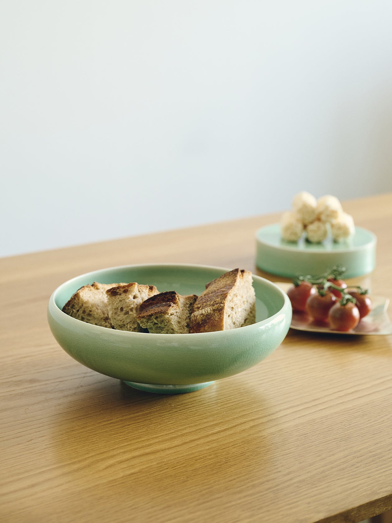 Modern Korean Celadon Salad Bowl.