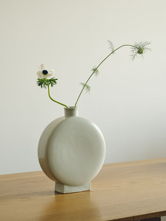 Off White Coloured Korean White Porcelain Vase