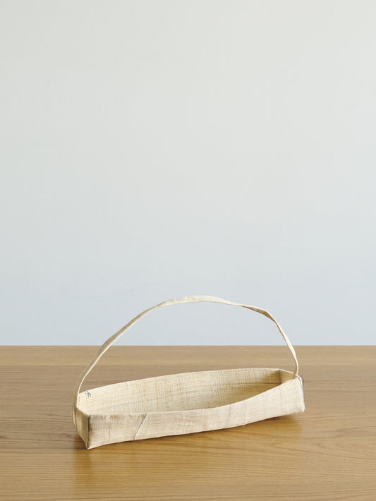 Korean Hemp (Ramie) Woven Tray With Handle