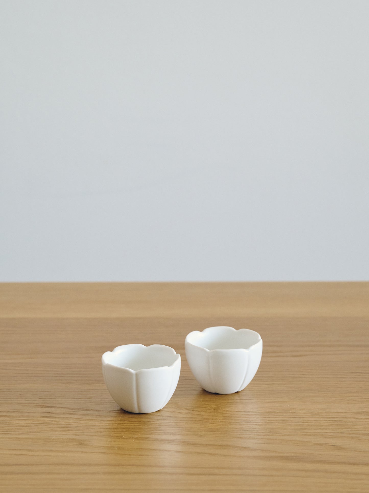 Korean White Porcelain Flower Tea Cup