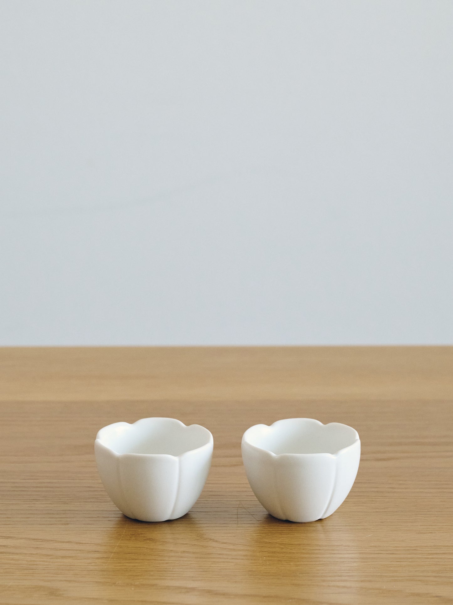 Korean White Porcelain Flower Tea Cup