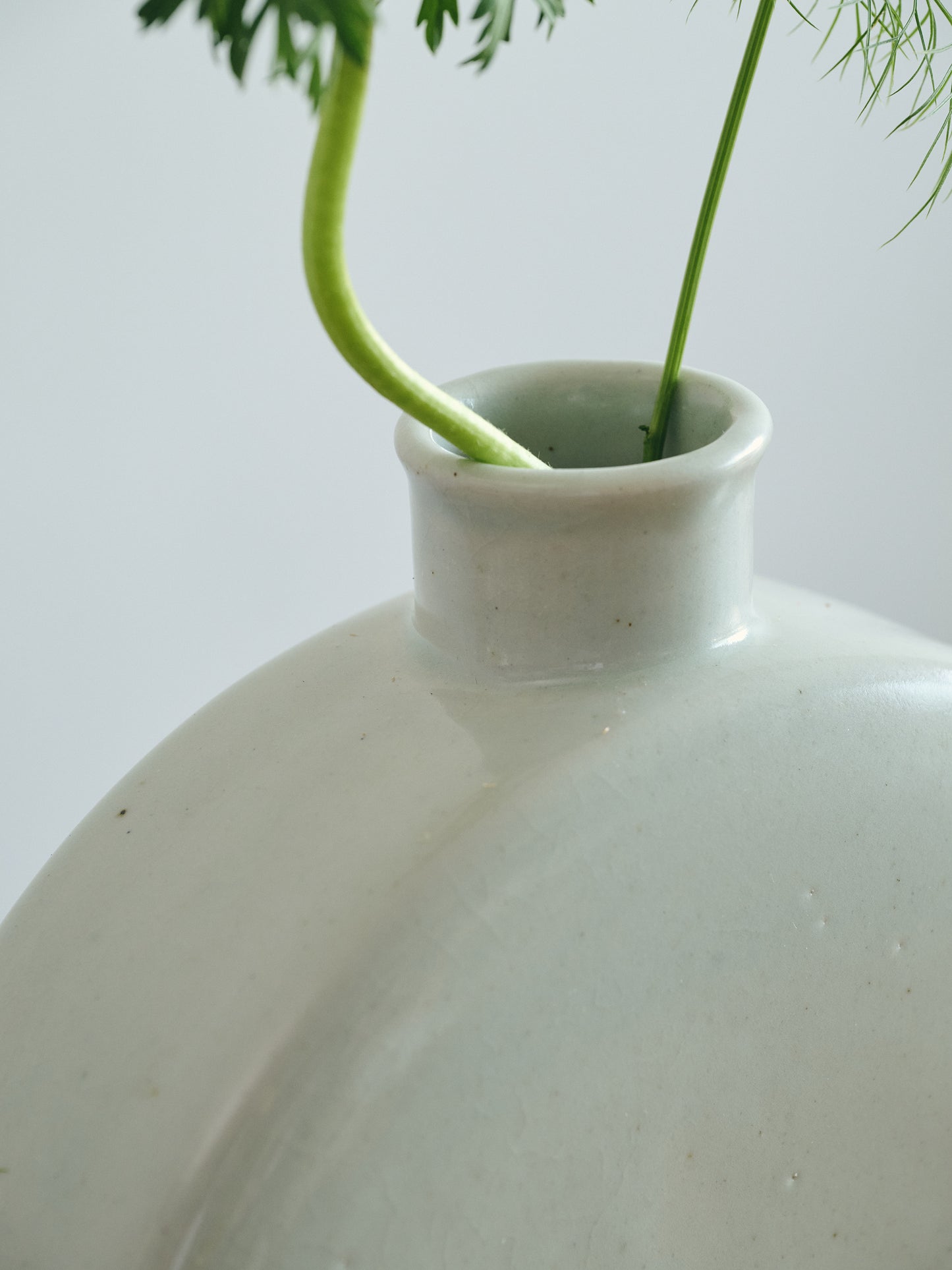 Off White Coloured Korean White Porcelain Vase